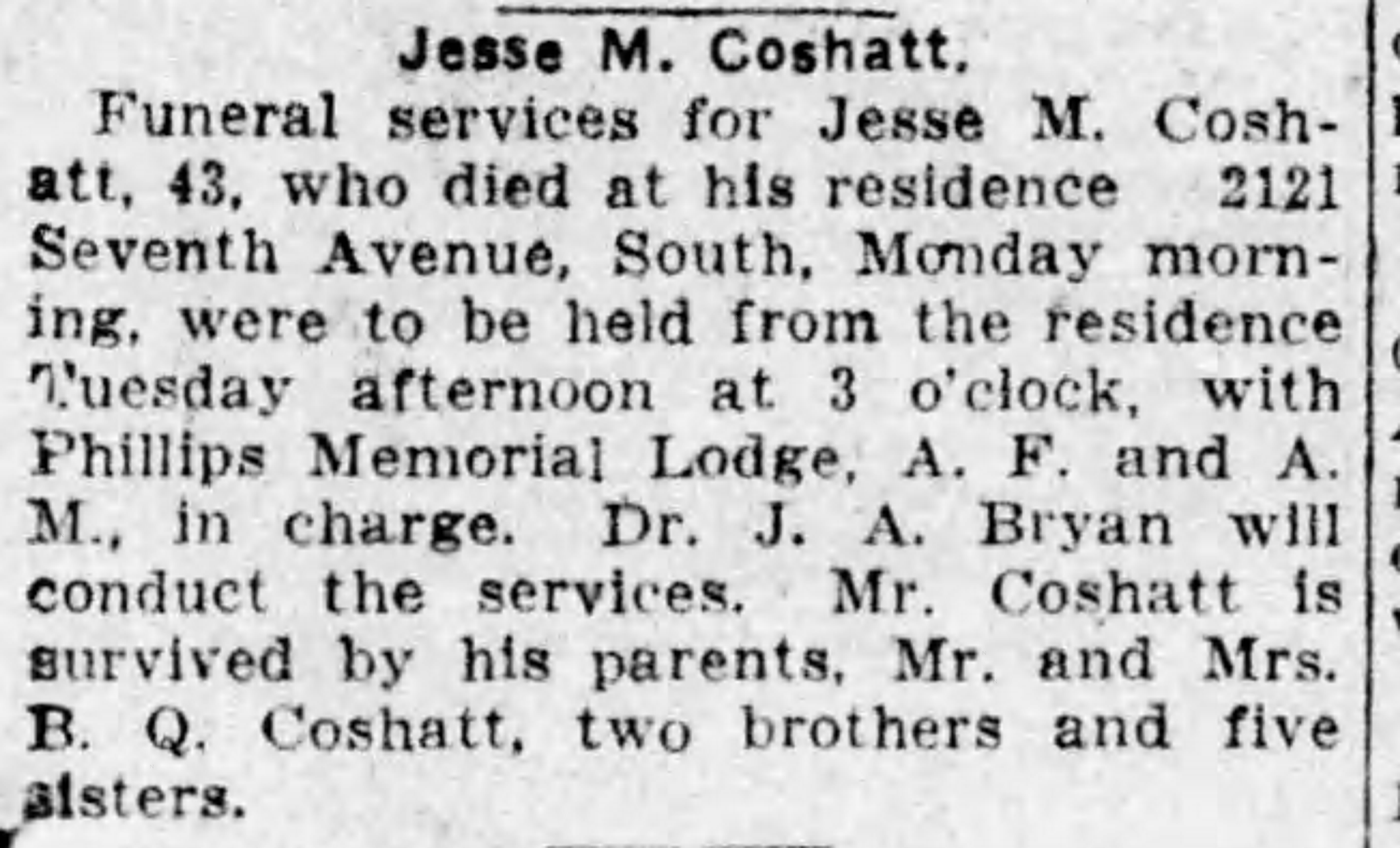 Jesse M. Coshatt